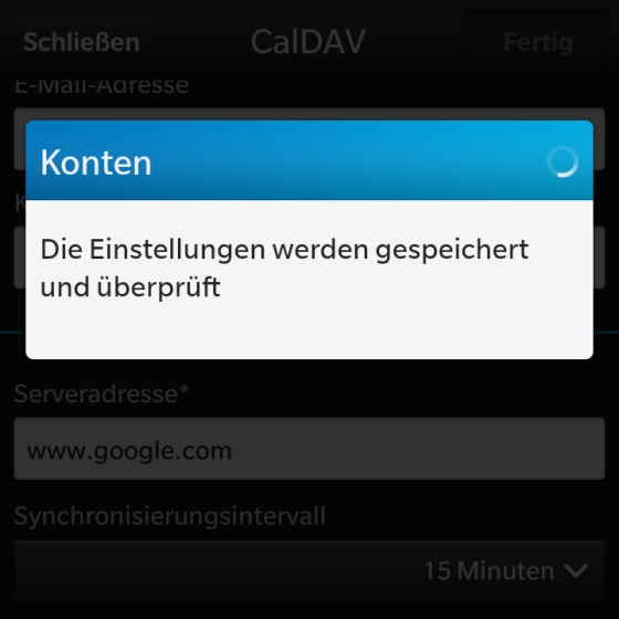 Google Kalender mit BlackBerry 10 synchronisieren