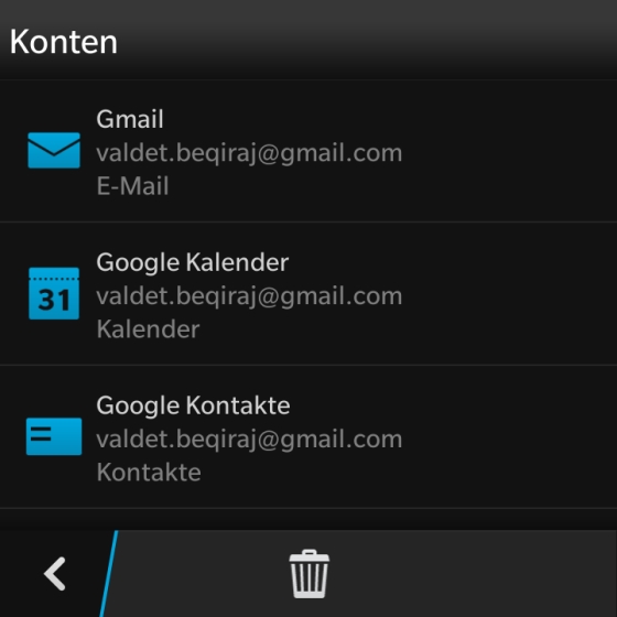 Google Mail mit BlackBerry 10 synchronisieren