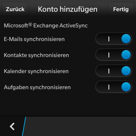 Hotmail Account auf dem BlackBerry 10 einrichten