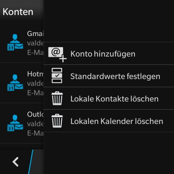 Hotmail Account auf dem BlackBerry 10 einrichten