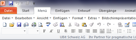 Klassisches Menü für Microsoft PowerPoint 2010