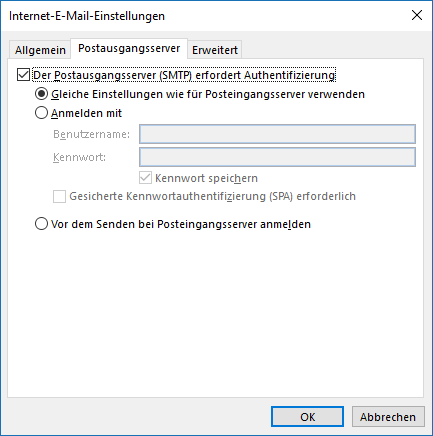 1&1 IMAP E-Mail-Konto in Outlook