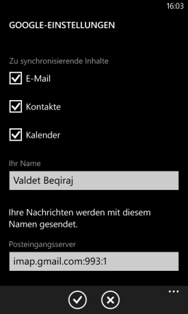 Google auf dem Windows Phone einrichten