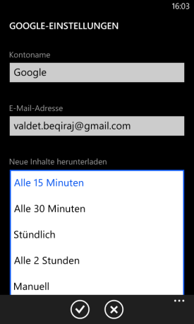 Google auf dem Windows Phone einrichten