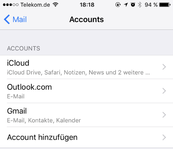 Outlook.com mit dem iPhone synchronisieren