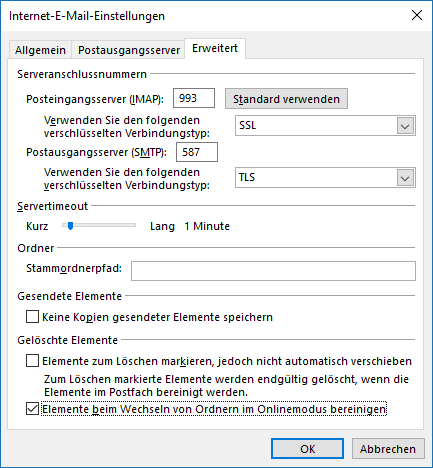 iCloud Mail in Outlook 2016