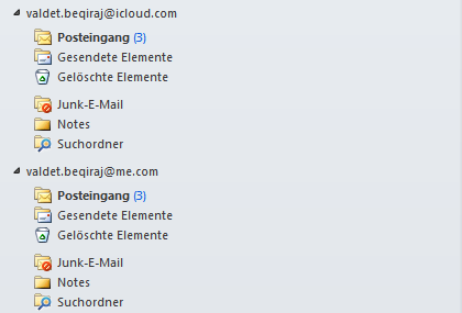 iCloud Mail in Outlook 2010 einrichten