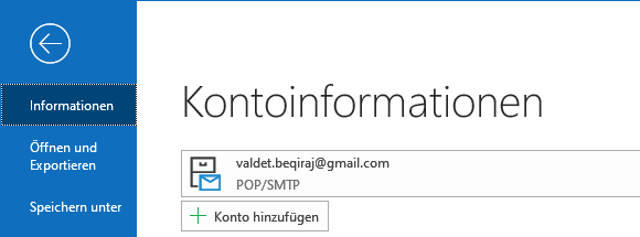 iCloud Mail in Outlook 2019 hinzufügen