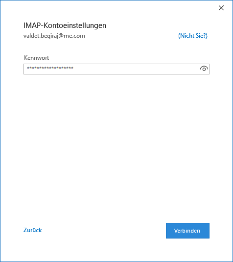 iCloud Mail in Outlook 2019 hinzufügen