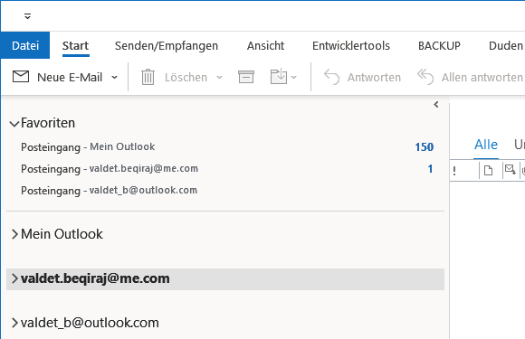 iCloud Mail in Outlook 2019 hinzufügen