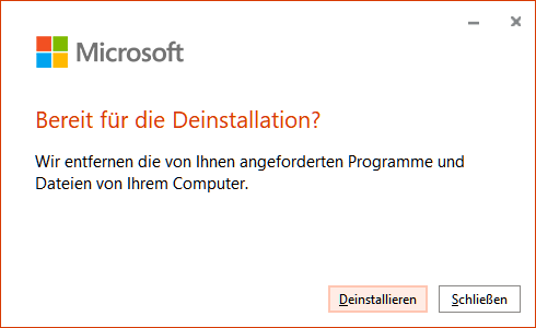 Office 2021 entfernen