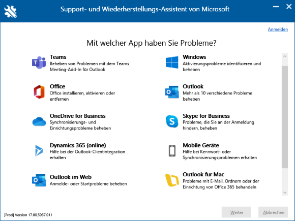 Microsoft Support and Recovery Assistant