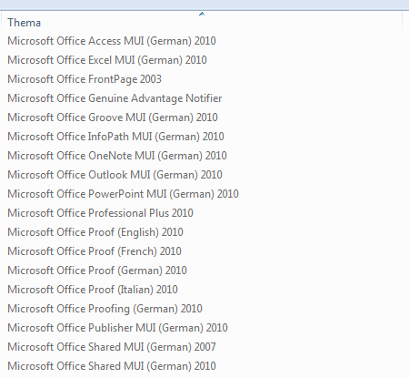 Windows Installer-Pakete von 2007 Microsoft Office System Entfernen