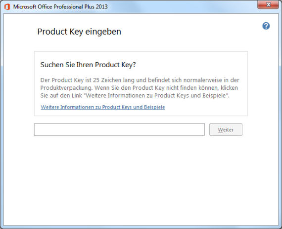 Office 2013 Product Key ändern