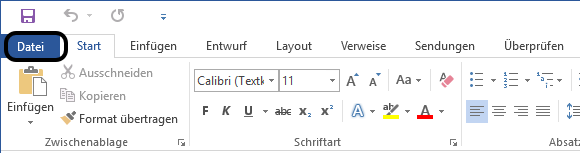 Office 2016 Startbildschirm deaktivieren