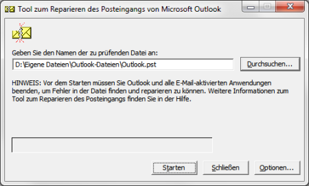 Outlook 2010 PST-Datei reparieren