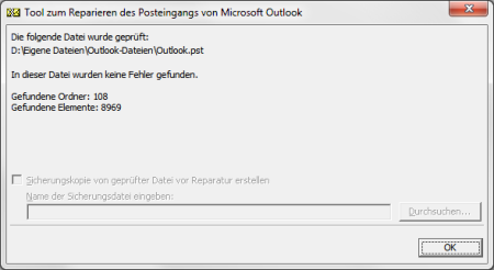 Outlook 2010 PST-Datei reparieren