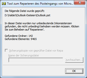 Outlook 2013 PST-Datei reparieren