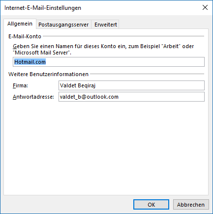 Hotmail POP3-E-Mail-Konto in Outlook einrichten