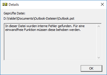 Outlook 2016 PST-Datei reparieren