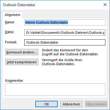 Outlook 2016 PST-Datei reparieren