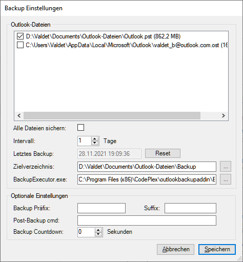 Outlook 2021 PST-Datei automatisch sichern