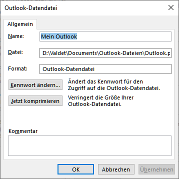 Outlook 2021 oder Outlook 365 PST-Datei reparieren
