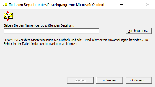 Outlook 2021 oder Outlook 365 PST-Datei reparieren