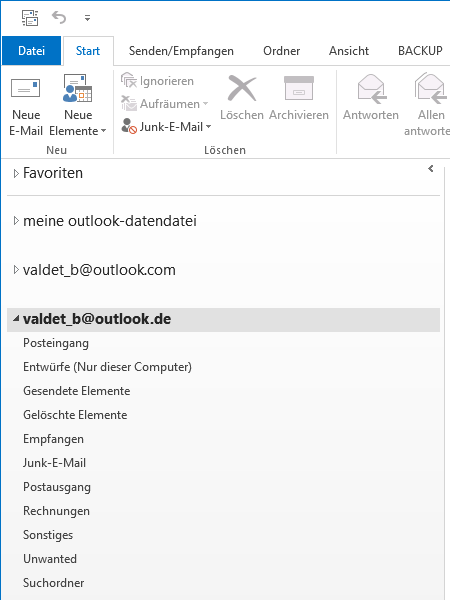 Outlook.com E-Mail-Konto in Outlook hinzufügen